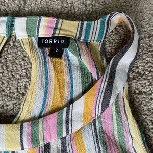 Torrid stripped tank top
